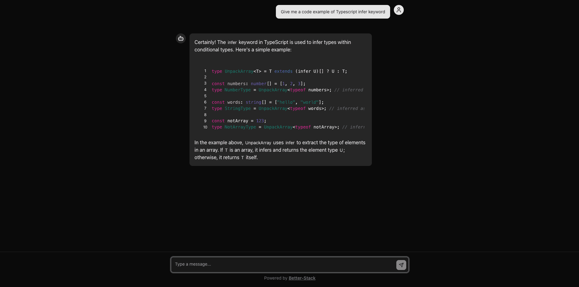 AI Chat Plugin Demo - Conversation