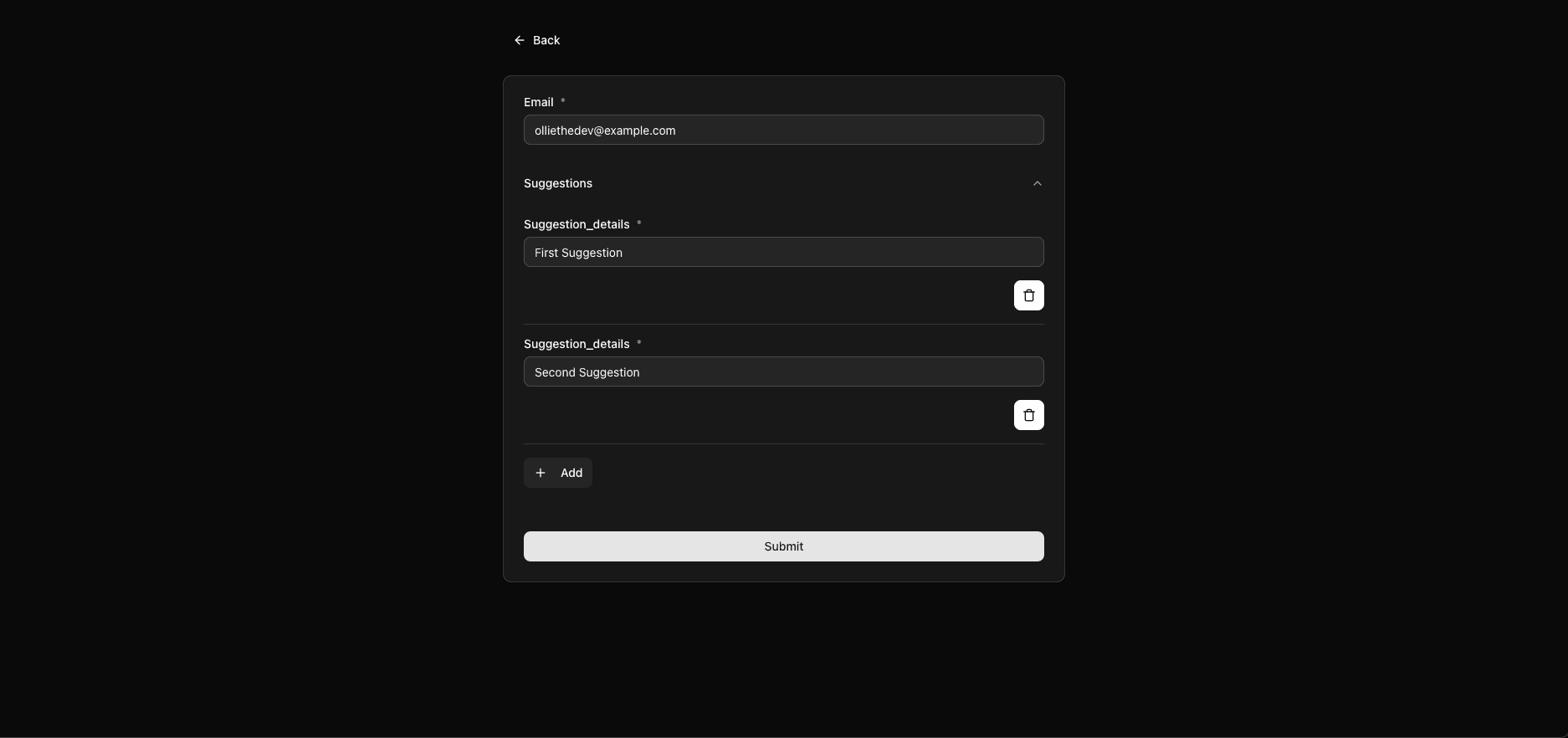 Form Builder Plugin Demo - Builder